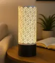 3D Printed Geometric Cylinder Lamp – Modern Desk Light